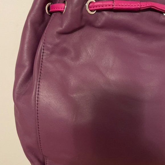Coach Leather Drawstring Shoulder Bag - Gorgeous Purple - Picture 5 of 5